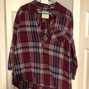 Half Button Down Flannel